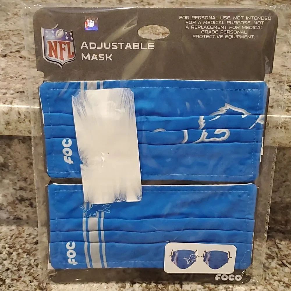 Detroit Lions Facemasks pack of 2 NFL